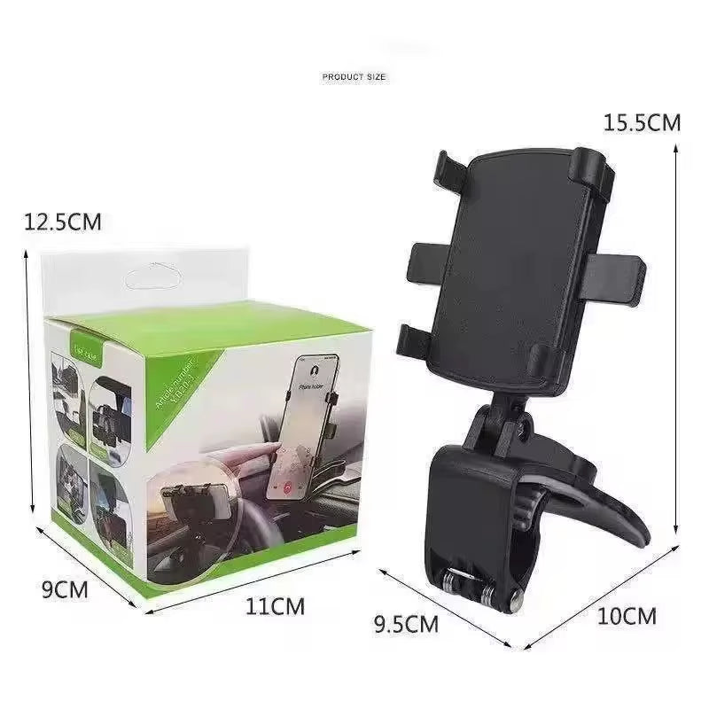 ViewHold™ Multi-Function Car Phone Mount | Rearview Mirror & Instrument Cluster Bracket for Hands-Free Navigation & Universal Smartphone Compatibility