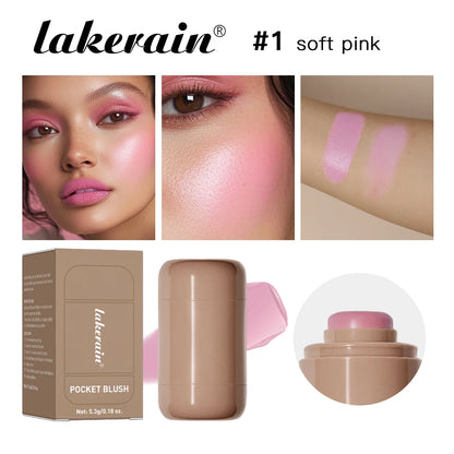 Lakerain® 3in1 Cheek Lip Tinted Moisturized Blush Stick | Silky Smooth Blusher