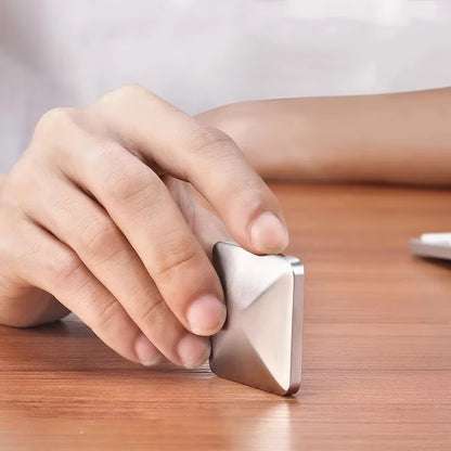 FlipAxis™ Kinetic Desk Fidget Toy | Alloy Hexagonal & Square Spinning Flip Block for Stress Relief