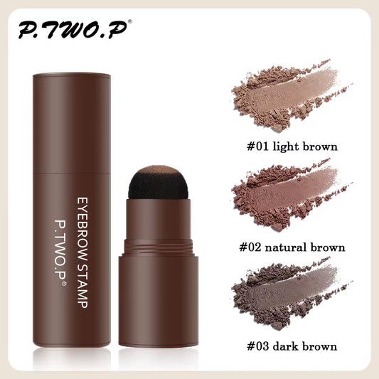 PTWOP® One-Step Eyebrow Stamp Kit | Waterproof Brow Shaping with Stencils & Brush