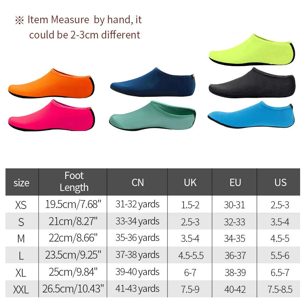 HydroStep™ Neoprene Water Socks | Non-Slip, Breathable Aqua Footwear for Swimming, Diving & Beach Use (1 Pair)