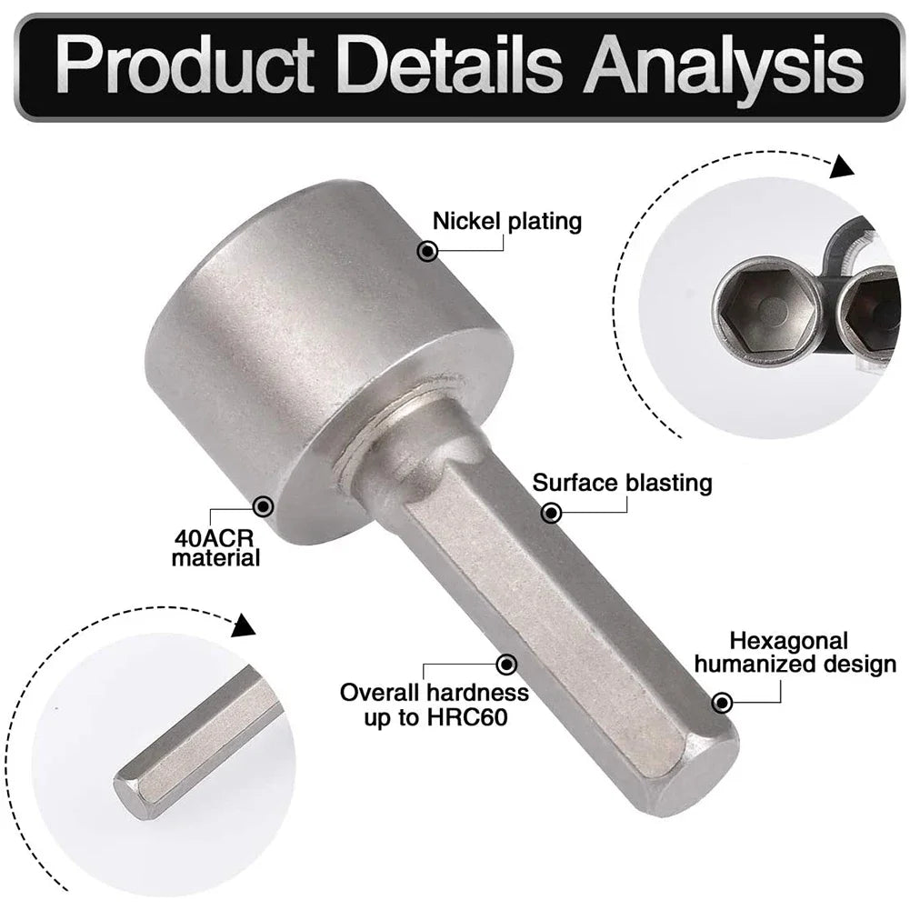 HexoGrip™ 9/14-Piece Power Nut Driver Socket Set (5mm–13mm)