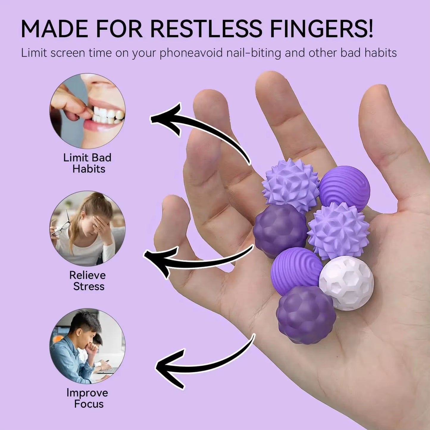 MagniBuddies™ Magnetic Silicone Fidget Balls | Stress Relief & Sensory Toy for Kids & Adults with Anxiety, ADHD, or Autism