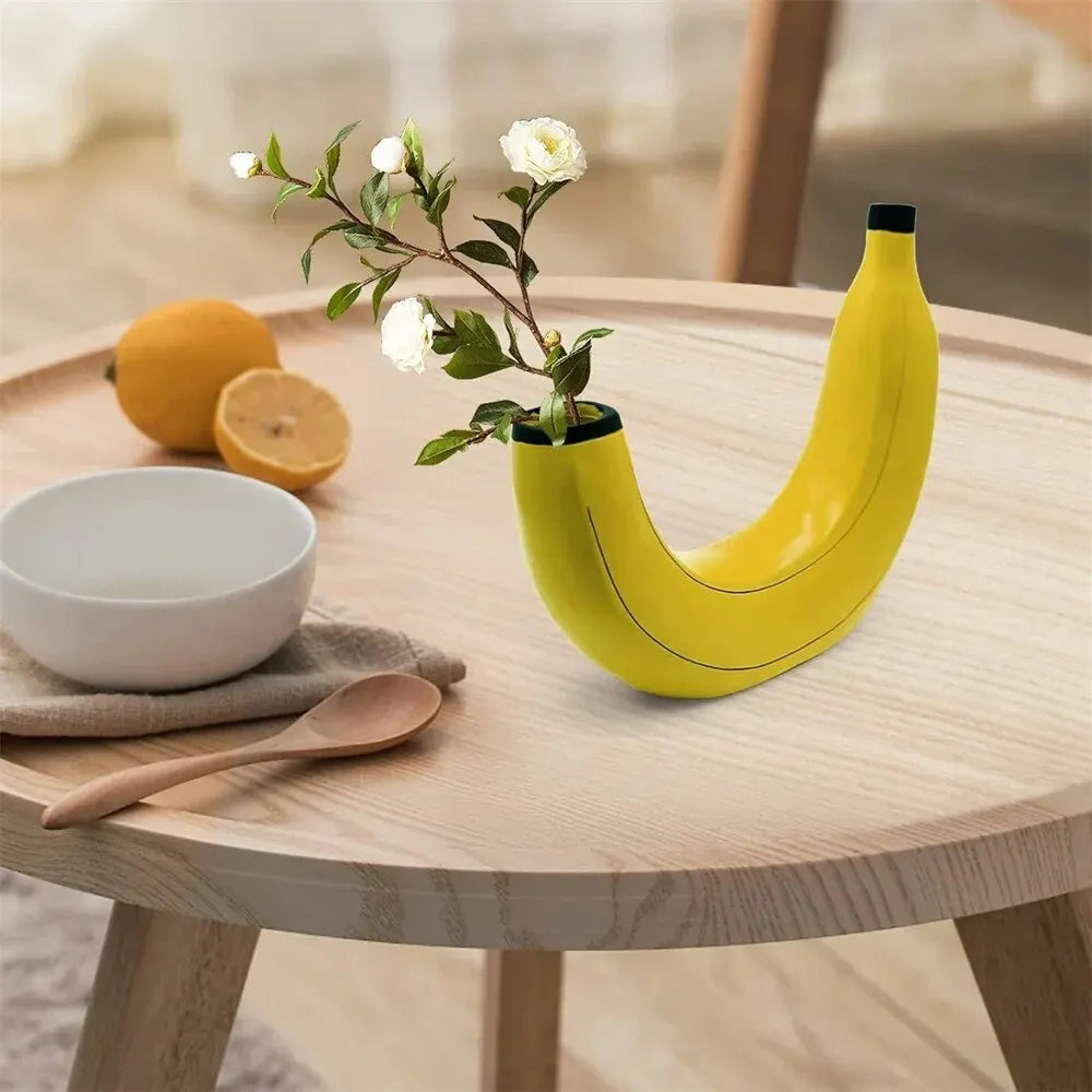 BanaBloom™ Banana Vase | Cute Resin Flower Vase for Tabletop & Home Decor