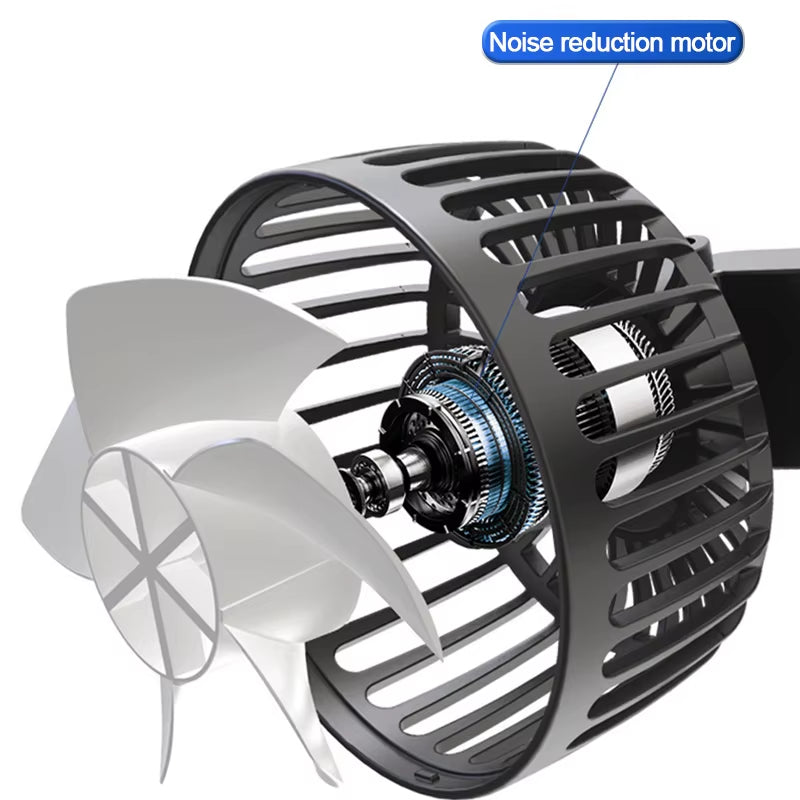 TwinFlow™ Dual Headrest Car Cooling Fan | USB Powered | 3-Speed Adjustable Rear Seat Fan with 180cm Cable