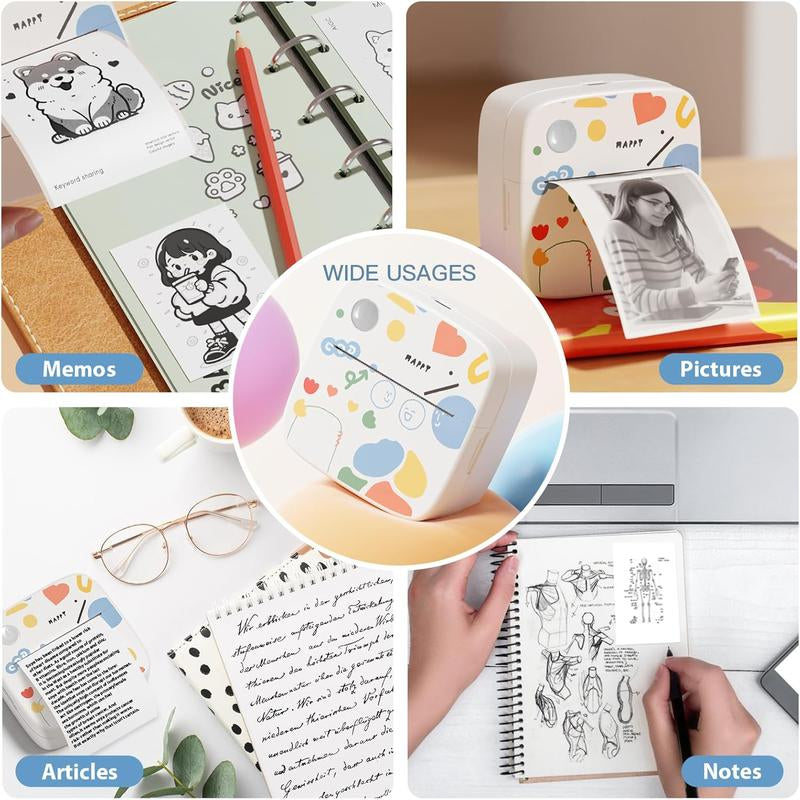 PrintPop™ Graffiti Style Mini Bluetooth Photo Printer | Portable Wireless Thermal Printer with Full Accessories