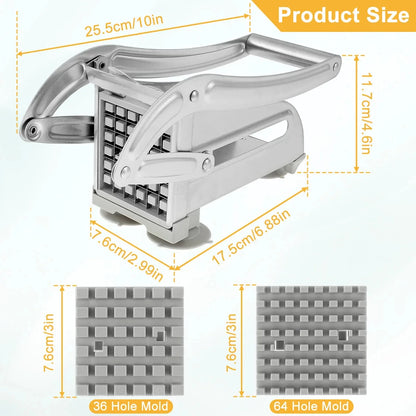 SliceMate™ Stainless Steel Manual Potato Cutter | French Fries Slicer & Chopper Tool