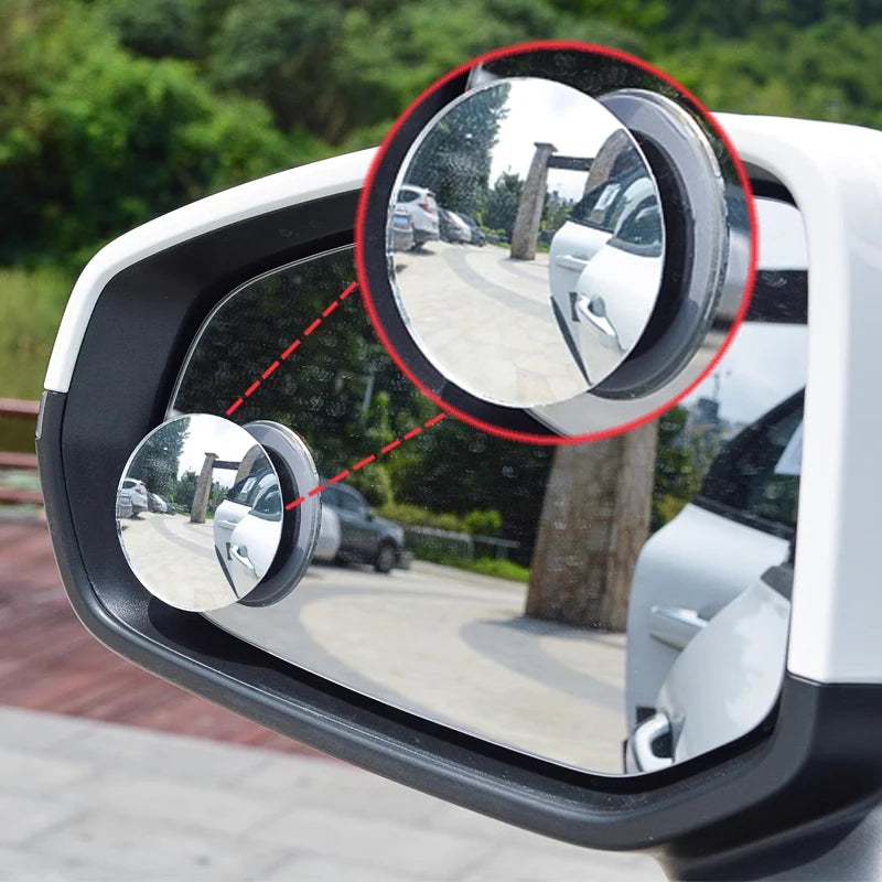 ClearView360™ Blind Spot Car Mirror | Adjustable Wide Angle Convex Rearview Mirror for Safe Lane Changes, Parking & Reversing