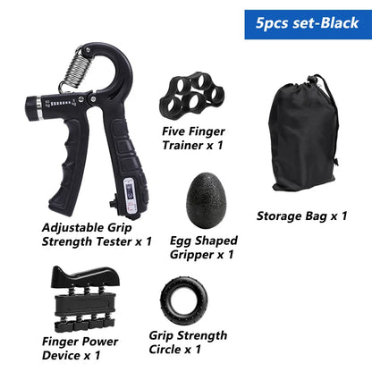 GripForge™ Adjustable Hand Grip Strengthener 5–60Kg | Finger Exerciser for Muscle Training & Injury Recovery