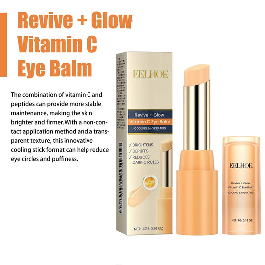 EELHOE® Vitamin C Eye Balm Stick | Moisturizing & Brightening Formula for Dark Circles, Puffiness & Fine Lines