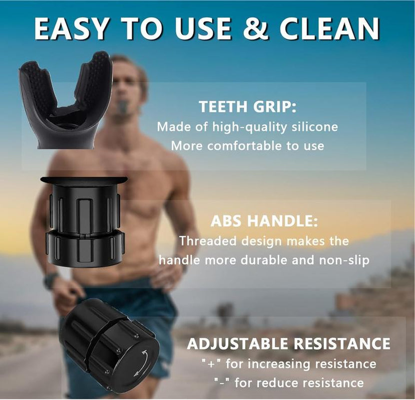 CoreBreath™ Adjustable Breathing Resistance Trainer | Portable Lung Exerciser for Fitness, Endurance & Strength