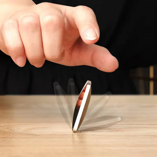 FlipAxis™ Kinetic Desk Fidget Toy | Alloy Hexagonal & Square Spinning Flip Block for Stress Relief