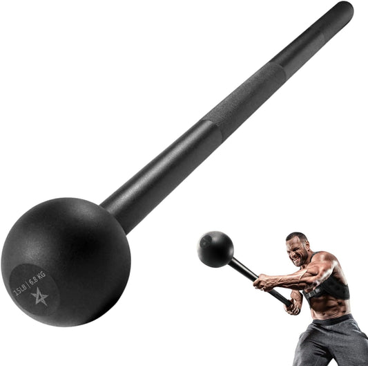 MaceForce™  Steel Mace Bell | ull-Body Strength Training Tool for Shoulder, Grip, and Forearm Workouts, Ideal for Functional Fitness, Rehab & Mobility