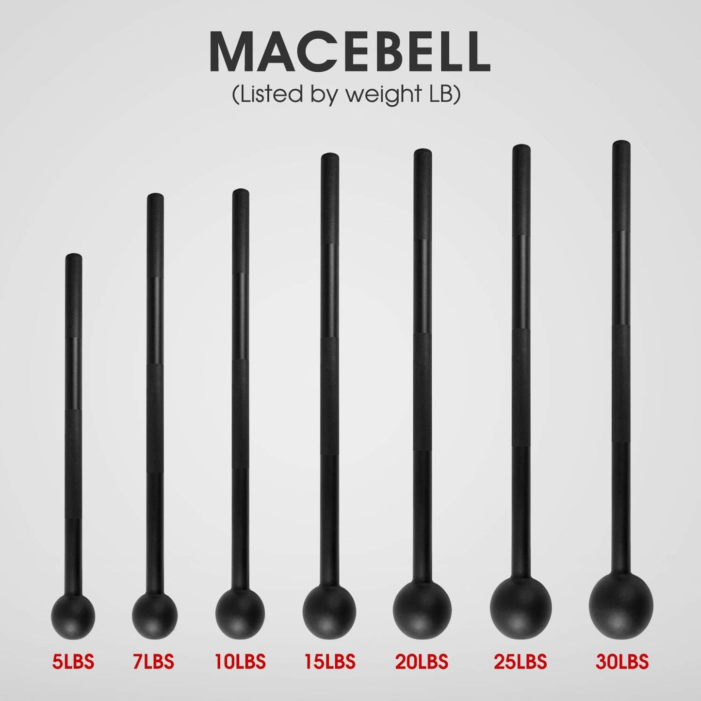 MaceForce™  Steel Mace Bell | ull-Body Strength Training Tool for Shoulder, Grip, and Forearm Workouts, Ideal for Functional Fitness, Rehab & Mobility