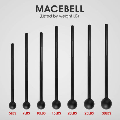 MaceForce™  Steel Mace Bell | ull-Body Strength Training Tool for Shoulder, Grip, and Forearm Workouts, Ideal for Functional Fitness, Rehab & Mobility