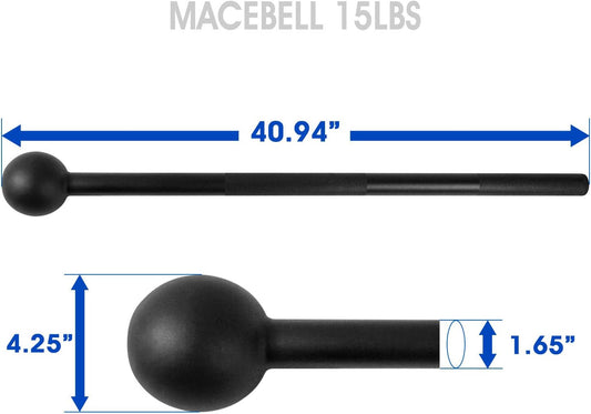 MaceForce™  Steel Mace Bell | ull-Body Strength Training Tool for Shoulder, Grip, and Forearm Workouts, Ideal for Functional Fitness, Rehab & Mobility