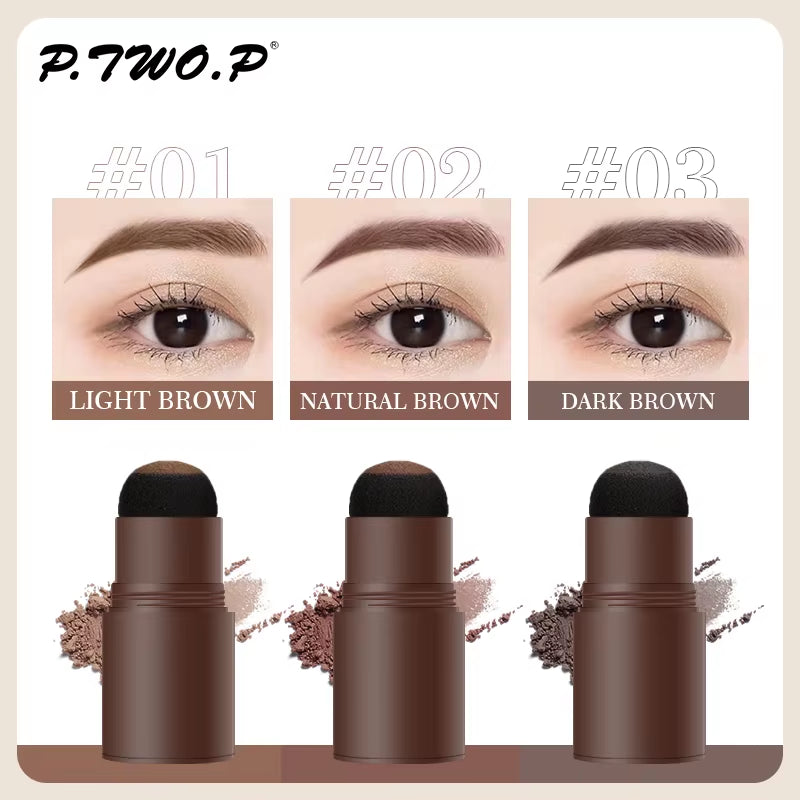 PTWOP® One-Step Eyebrow Stamp Kit | Waterproof Brow Shaping with Stencils & Brush