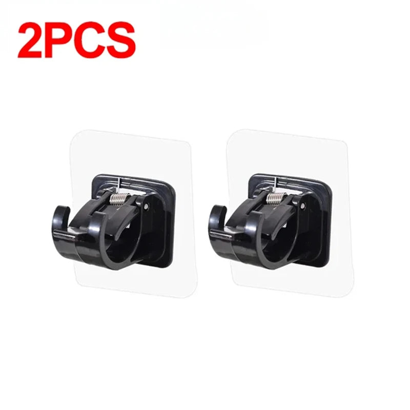 StickHold™ Adjustable Curtain Rod Clips | 2–8PCS Self-Adhesive | No-Drill Wall Hooks for Shower & Curtain Rods