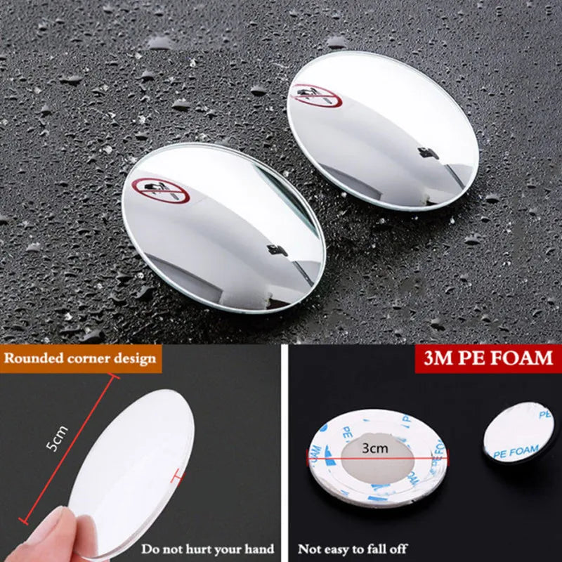 ClearView360™ Blind Spot Car Mirror | Adjustable Wide Angle Convex Rearview Mirror for Safe Lane Changes, Parking & Reversing