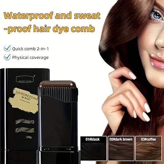 ColorSwipe™ Temporary Hair & Beard Color Stick | Long-Lasting, Easy Root Touch-Up & Gray Coverage Pen