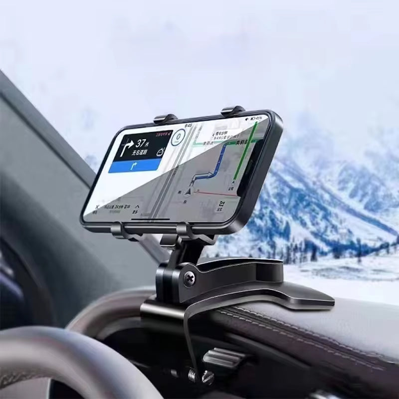ViewHold™ Multi-Function Car Phone Mount | Rearview Mirror & Instrument Cluster Bracket for Hands-Free Navigation & Universal Smartphone Compatibility