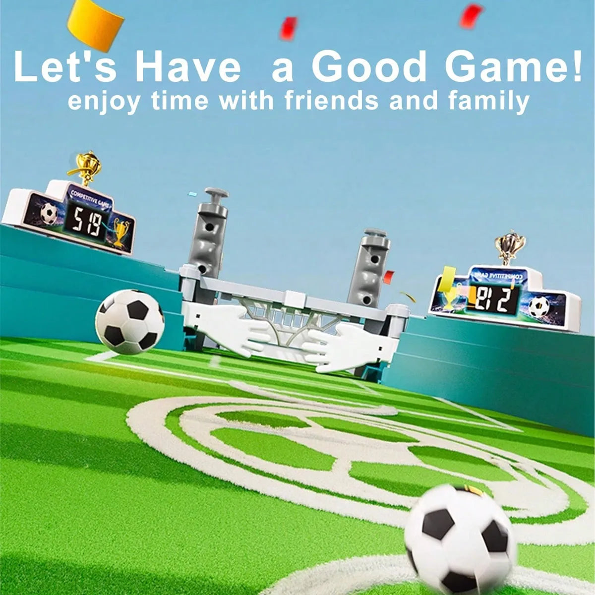 KickMatch™ 2-Player Tabletop Football Game |  Parent-Child Interactive Soccer Board Game for Kids & Adults, Fun Puzzle Skill Toy for Home, Party & Family Game Night