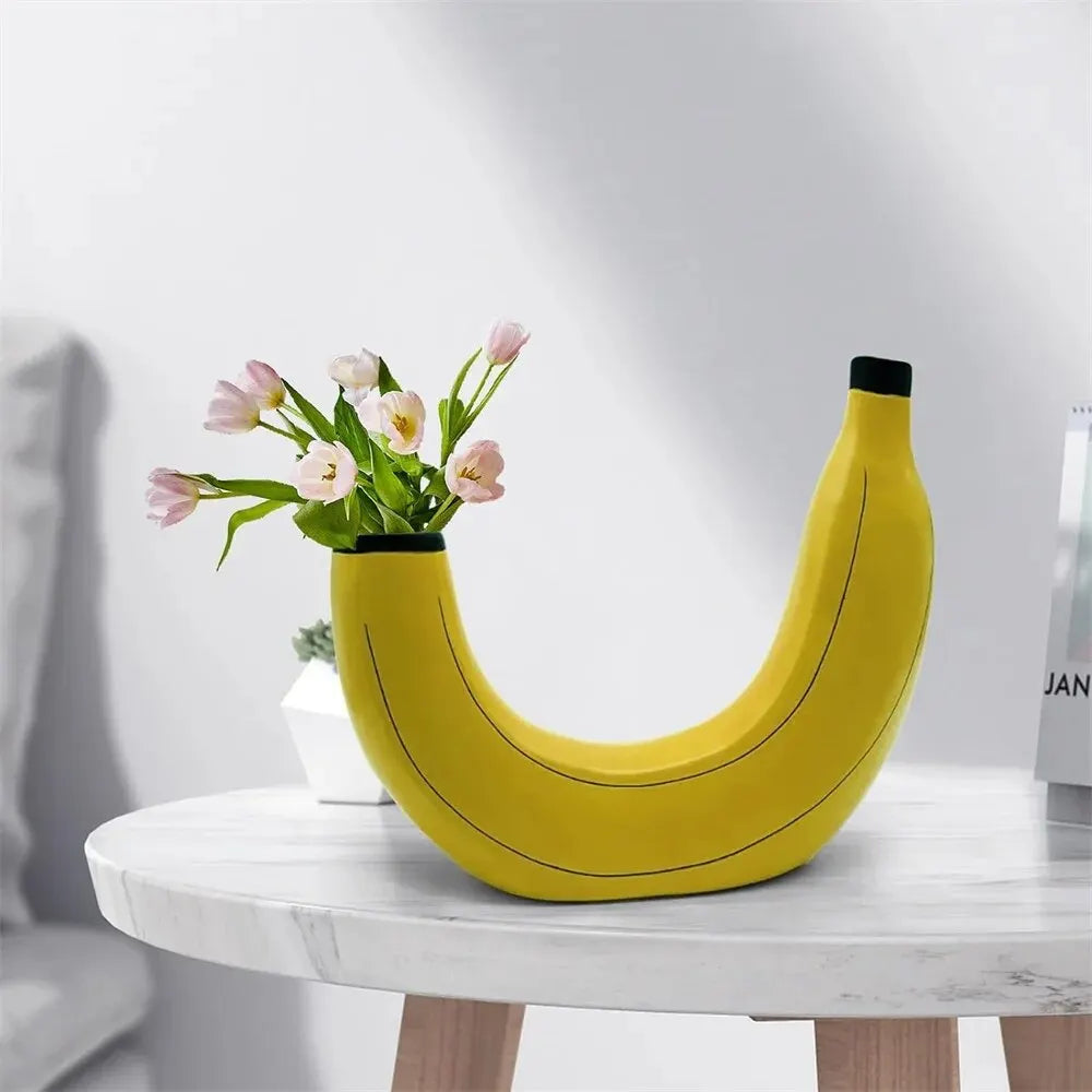 BanaBloom™ Banana Vase | Cute Resin Flower Vase for Tabletop & Home Decor