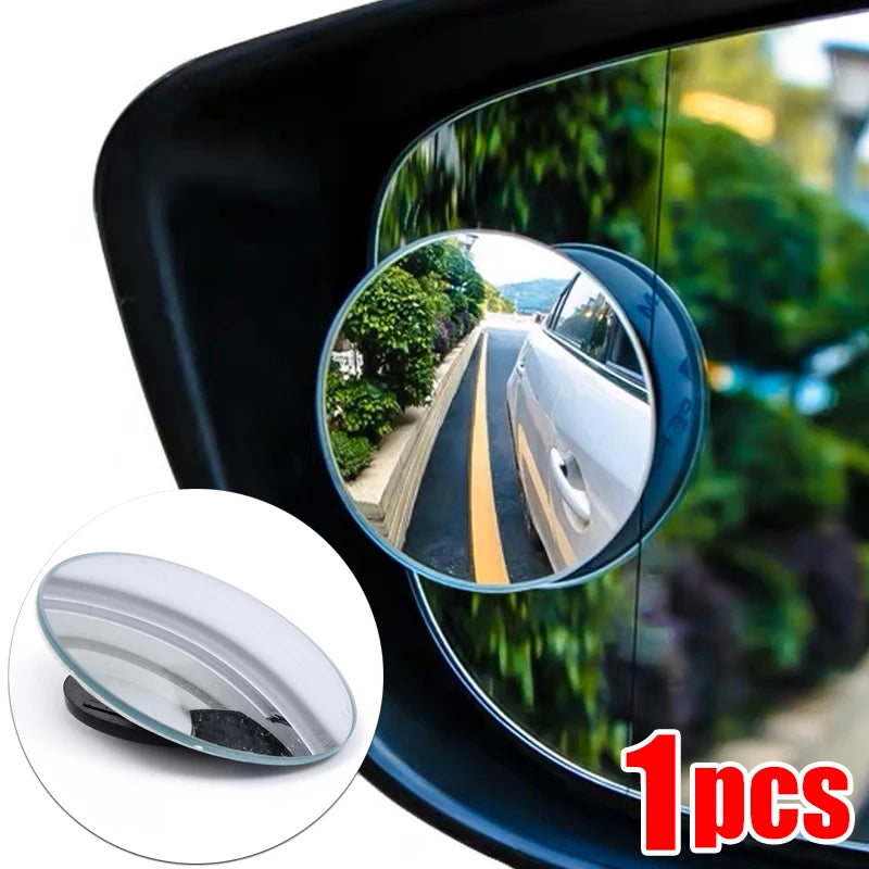 ClearView360™ Blind Spot Car Mirror | Adjustable Wide Angle Convex Rearview Mirror for Safe Lane Changes, Parking & Reversing