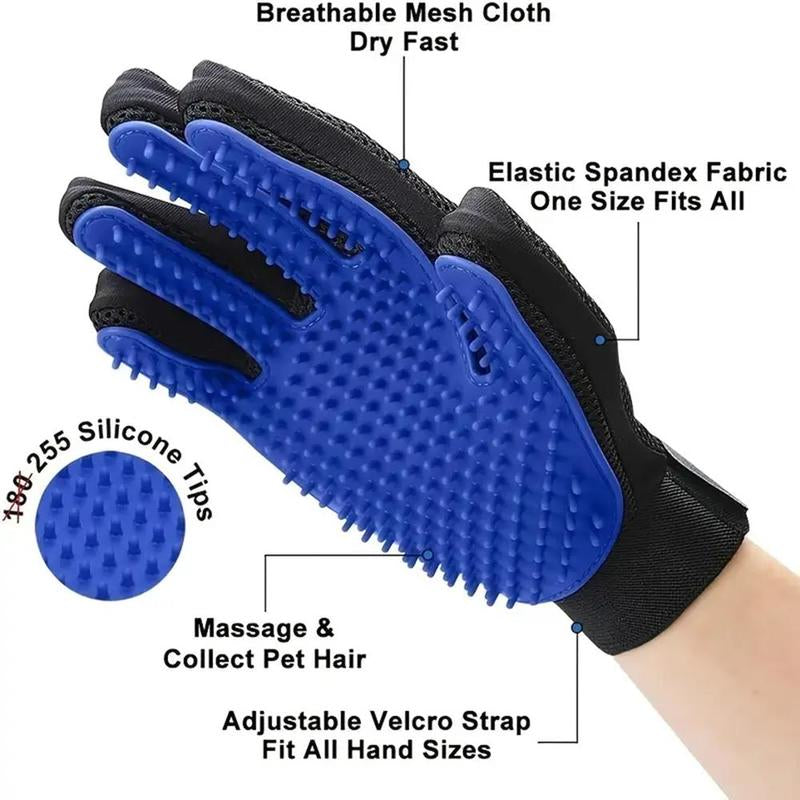FurSwipe™ Pet Grooming Glove | 5-Finger Hair Remover Brush for Dogs & Cats, Deshedding & Cleaning Tool Gift 