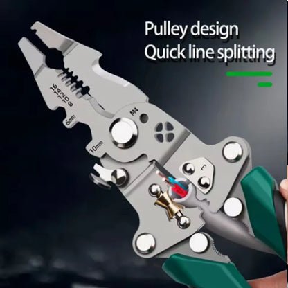 VoltEdge™ Foldable Wire Stripper | Cable Splitter & Winding Pliers