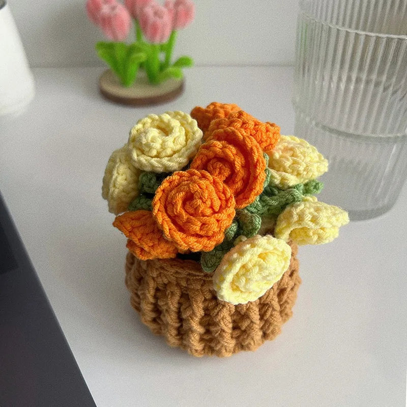 CozyPetal™ Mini Rose Crochet Coaster | Handmade Flower Placemat for Cups & Tea, Elegant Doily Pad for Home Decor, Perfect Mother’s Day or Birthday Gift