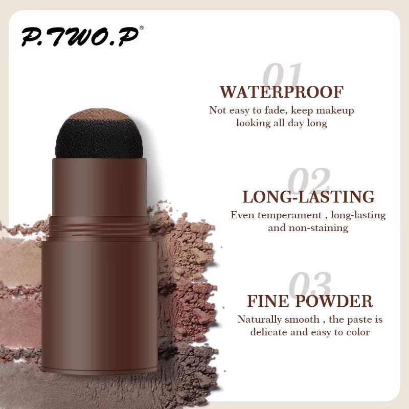 PTWOP® One-Step Eyebrow Stamp Kit | Waterproof Brow Shaping with Stencils & Brush