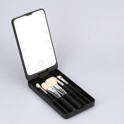 GlamHalo™ Lighted Makeup Mirror | Rotatable Personal Beauty Mirror 