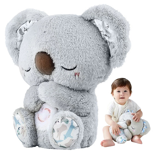 CuddleKoala™ Breathing Plush Toy | Soothing Light & Sound Sleep Companion for Newborns and Babies