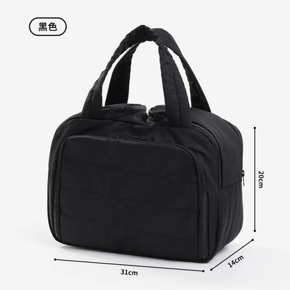 LuxeCarry™ Large-Capacity Travel Makeup Bag | Lightweight Handheld Cosmetic Pouch & Wash Bag Organizer for Women