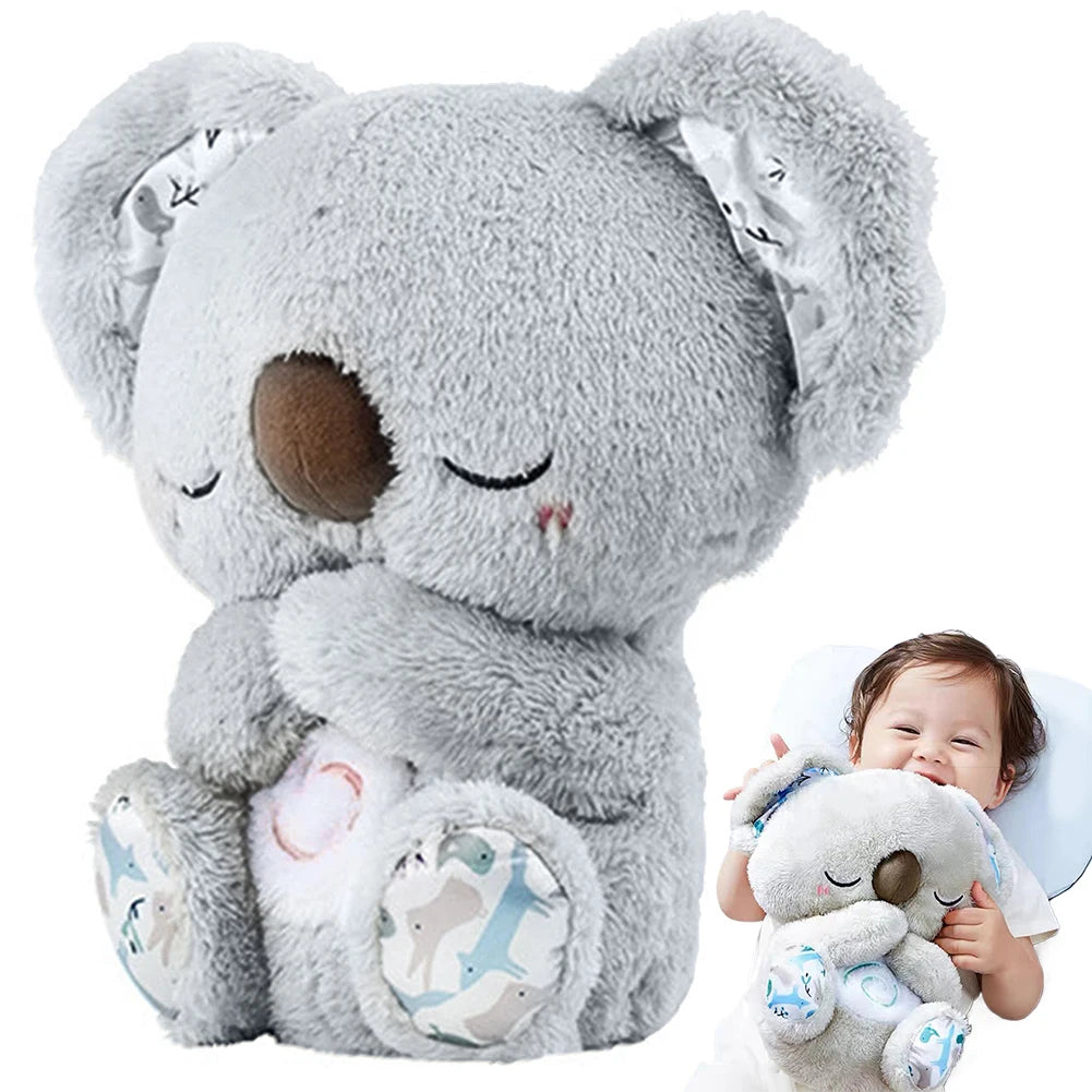 CuddleKoala™ Breathing Plush Toy | Soothing Light & Sound Sleep Companion for Newborns and Babies