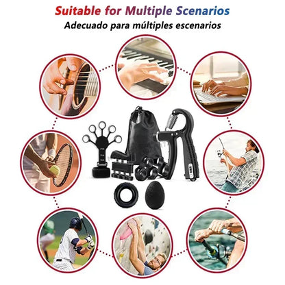 GripForge™ Adjustable Hand Grip Strengthener 5–60Kg | Finger Exerciser for Muscle Training & Injury Recovery