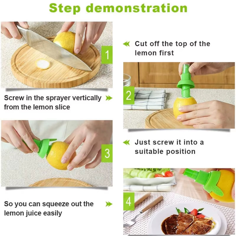 FreshPress™ Manual Citrus Juicer & Lemon Sprayer | Handheld Orange Juice Squeezer & Mist Sprayer for Fresh Flavor in Cooking & Salads
