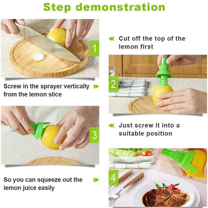 FreshPress™ Manual Citrus Juicer & Lemon Sprayer | Handheld Orange Juice Squeezer & Mist Sprayer for Fresh Flavor in Cooking & Salads