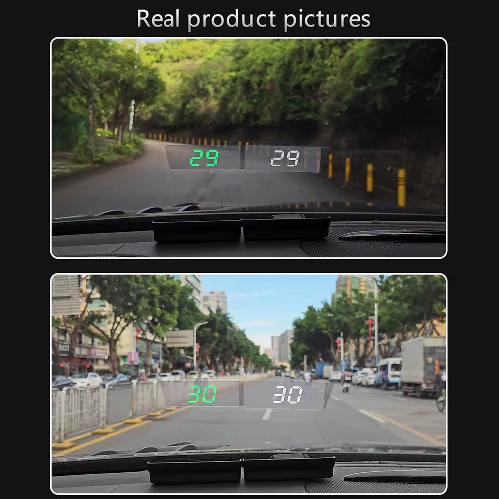 Autozen™ Car HUD Speed Display | Digital GPS Projector & Speedometer for All Vehicles | Auto Electronics Accessory