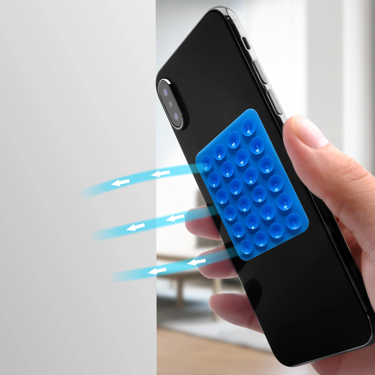 StickEase™ Suction Cup Wall Stand | Multifunctional Silicone Suction Phone Holder | Anti-Slip Single-Sided Leather Case Mount