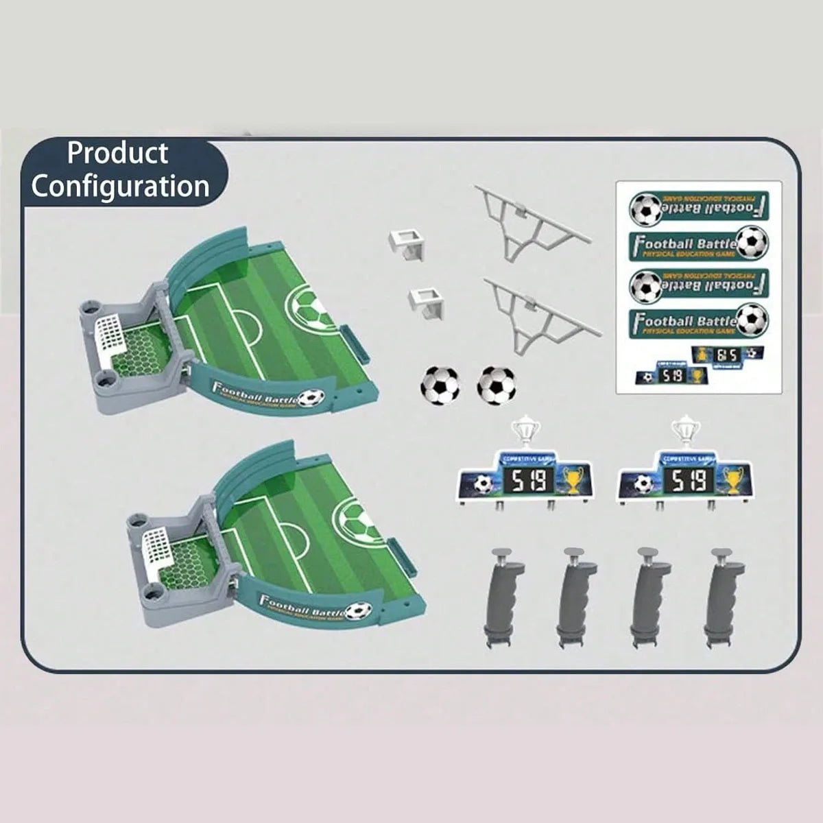 KickMatch™ 2-Player Tabletop Football Game |  Parent-Child Interactive Soccer Board Game for Kids & Adults, Fun Puzzle Skill Toy for Home, Party & Family Game Night