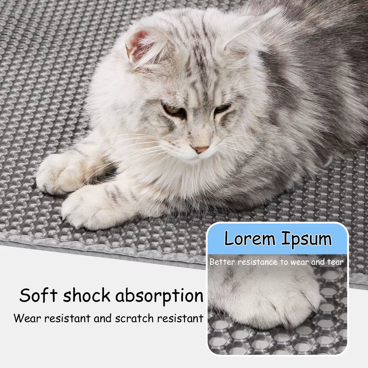 CleanPaws™ Waterproof Cat Litter Mat | Washable Mat