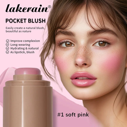 Lakerain® 3in1 Cheek Lip Tinted Moisturized Blush Stick | Silky Smooth Blusher