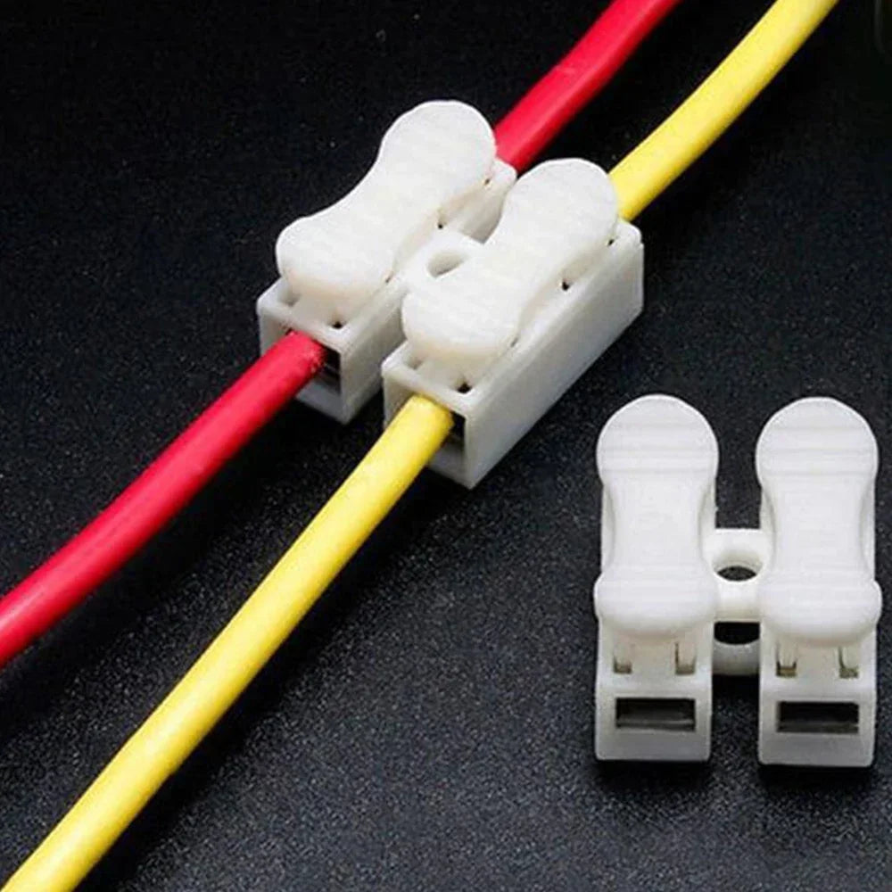 InstaConnect™ 20/50Pcs No Soldering Quick 1P 2P Cable Wire Connector | No Screw Terminal