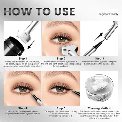 LineStamp™ | Lower Lash Stamp | 2-In-1 Waterproof Sweatproof Eyeliner with Individual Liquid Eyeliner