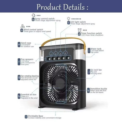 CoolFusion™ 3-In-1 Fan Air Conditioner | Portable Humidifier