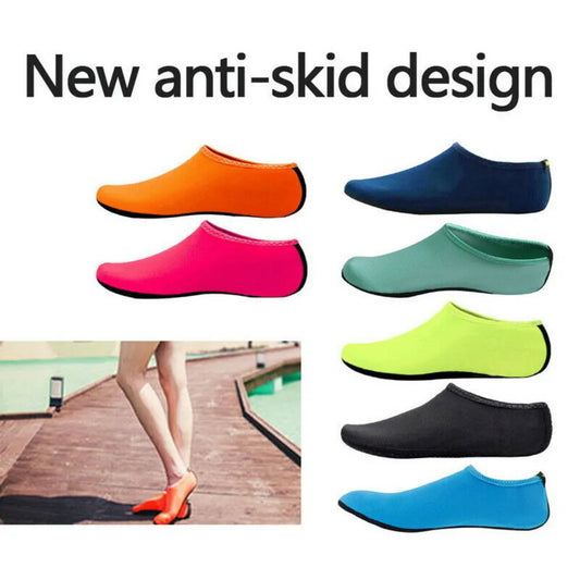 HydroStep™ Neoprene Water Socks | Non-Slip, Breathable Aqua Footwear for Swimming, Diving & Beach Use (1 Pair)