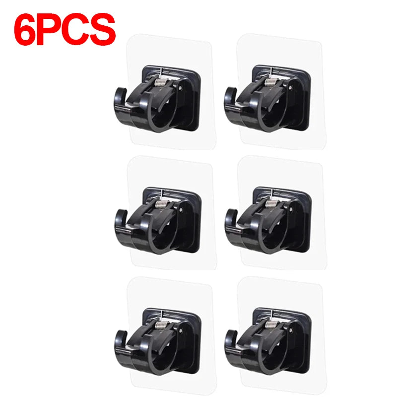 StickHold™ Adjustable Curtain Rod Clips | 2–8PCS Self-Adhesive | No-Drill Wall Hooks for Shower & Curtain Rods