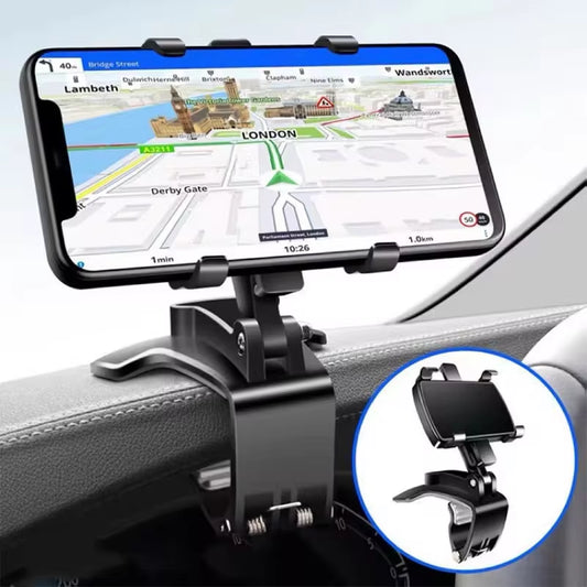 ViewHold™ Multi-Function Car Phone Mount | Rearview Mirror & Instrument Cluster Bracket for Hands-Free Navigation & Universal Smartphone Compatibility